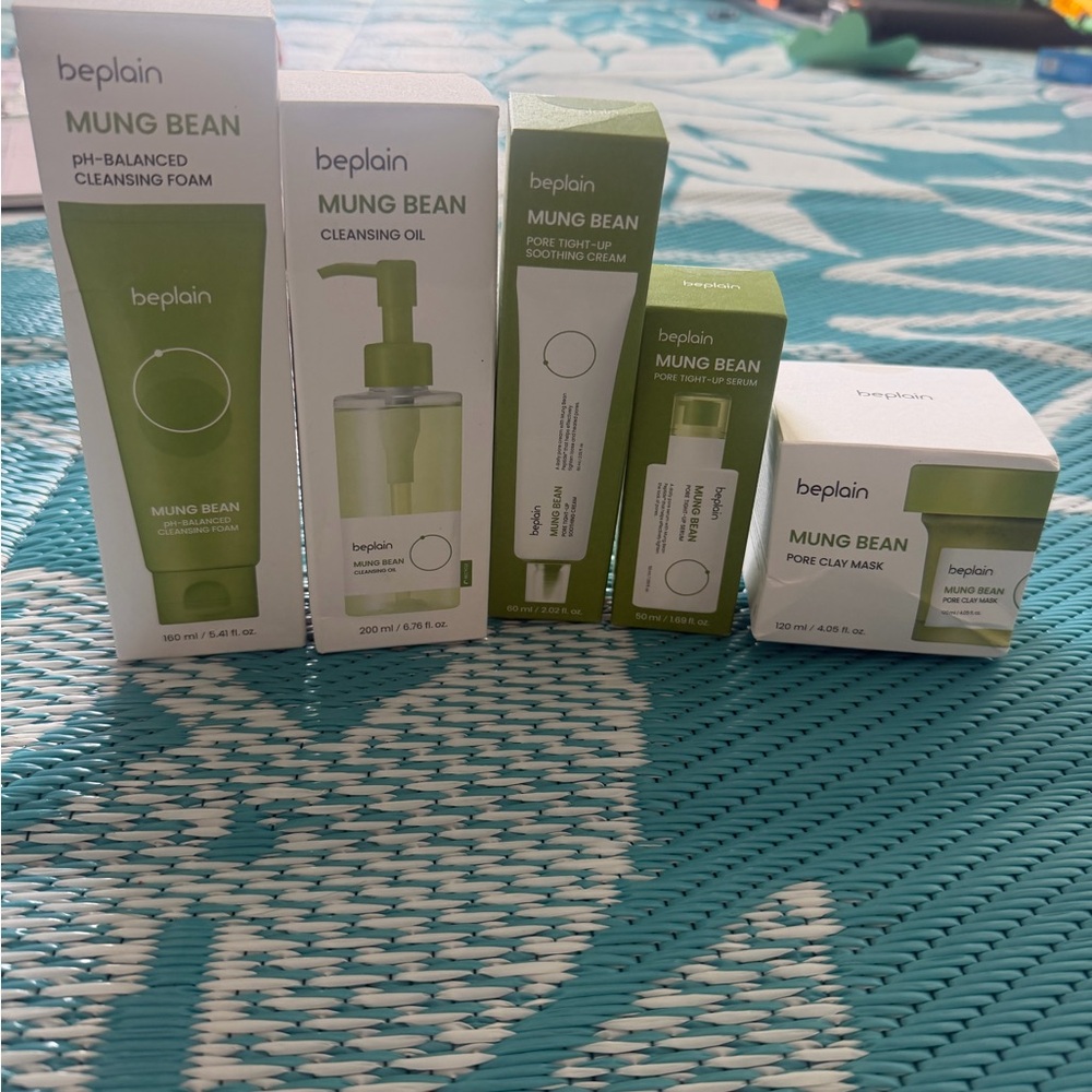 Mung Bean Green Pore Care Serum & Skincare Set